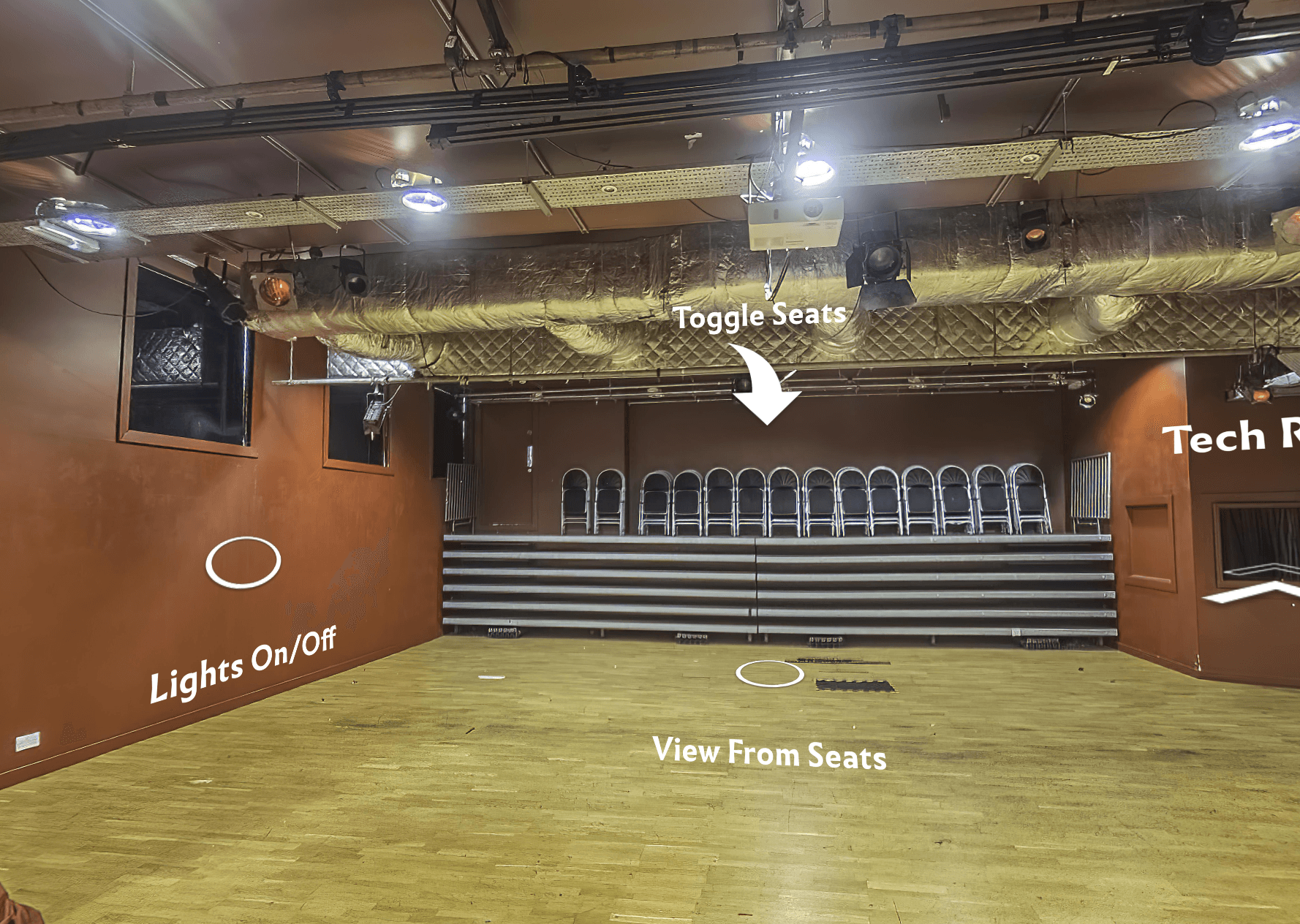 Heritage site interior showing architectural features ready for documentation